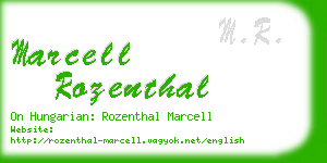 marcell rozenthal business card